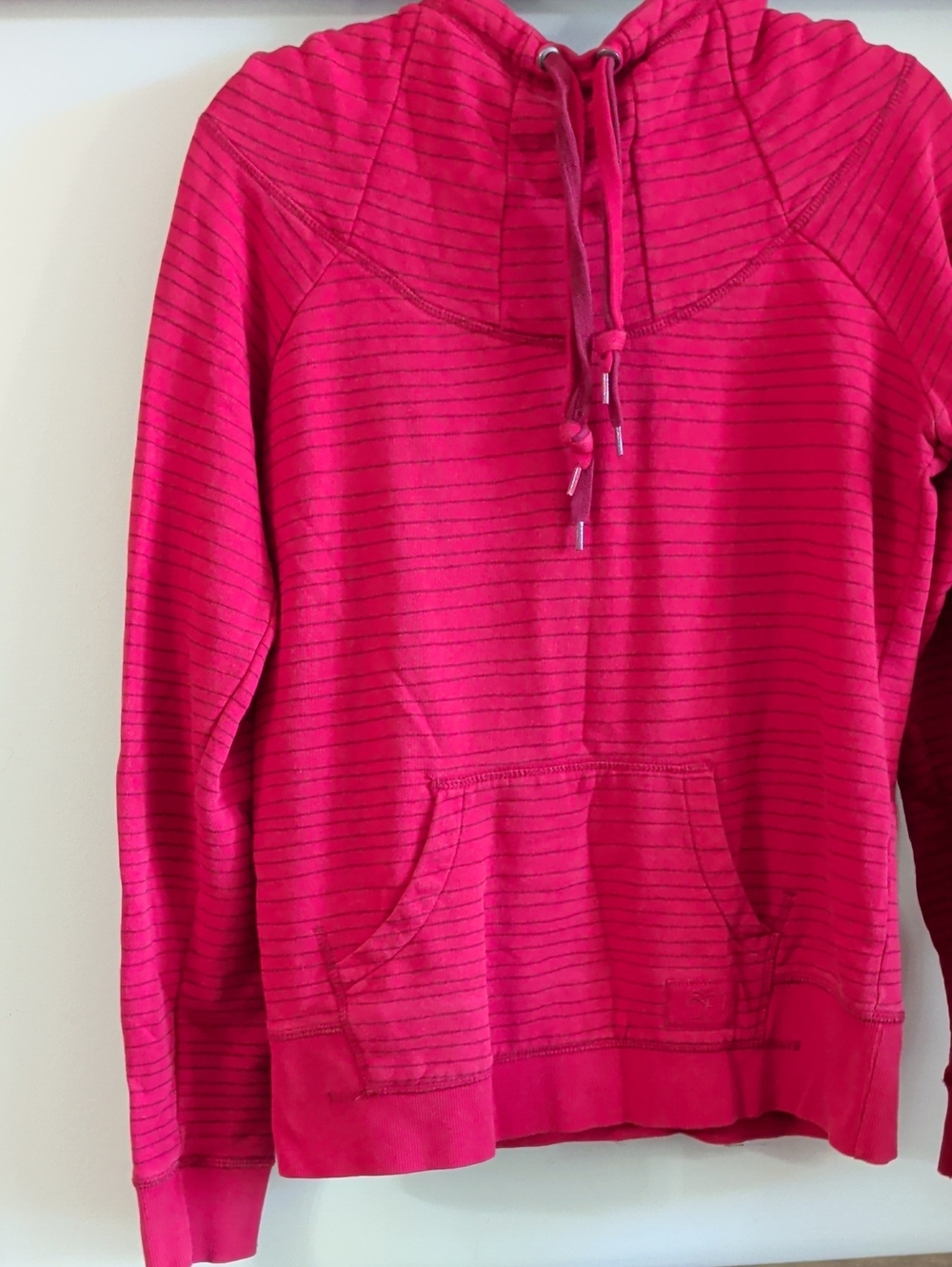 Women’s Fuchsia Striped Hoodie Sweater